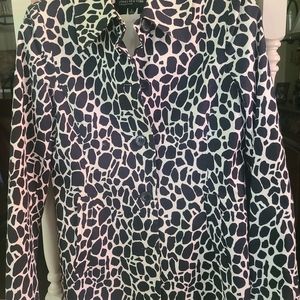 Black and White Cheetah Print Blazer